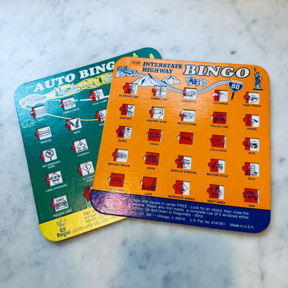 Regal Games Auto Interstate Bingo Travel Game Kids Car Road Trip